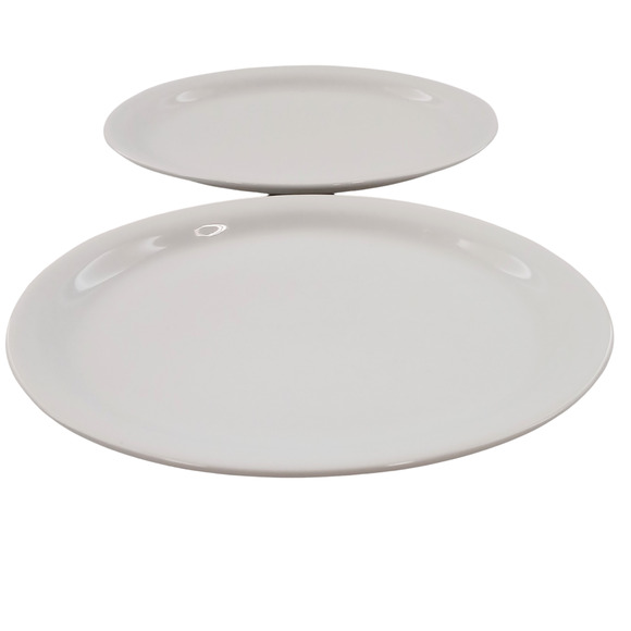 Oneida Bright White Oval Ceramic Serving Platters 11.5" Set of 2 Microwave Safe - Picture 2 of 6